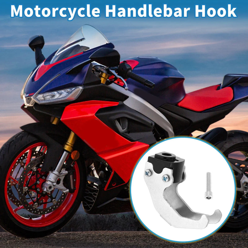 Motorcycle Handlebar Hook Claw Shaped Aluminum Alloy Silver Tone