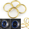 Audi A3 2012-2019 Stainless Steel Yellow 4 x Air Vent Outlet Ring Covers