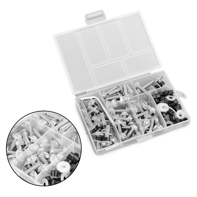 F2 158 Piece Silver Aluminium Fairing Screw Trim Bolts Set
