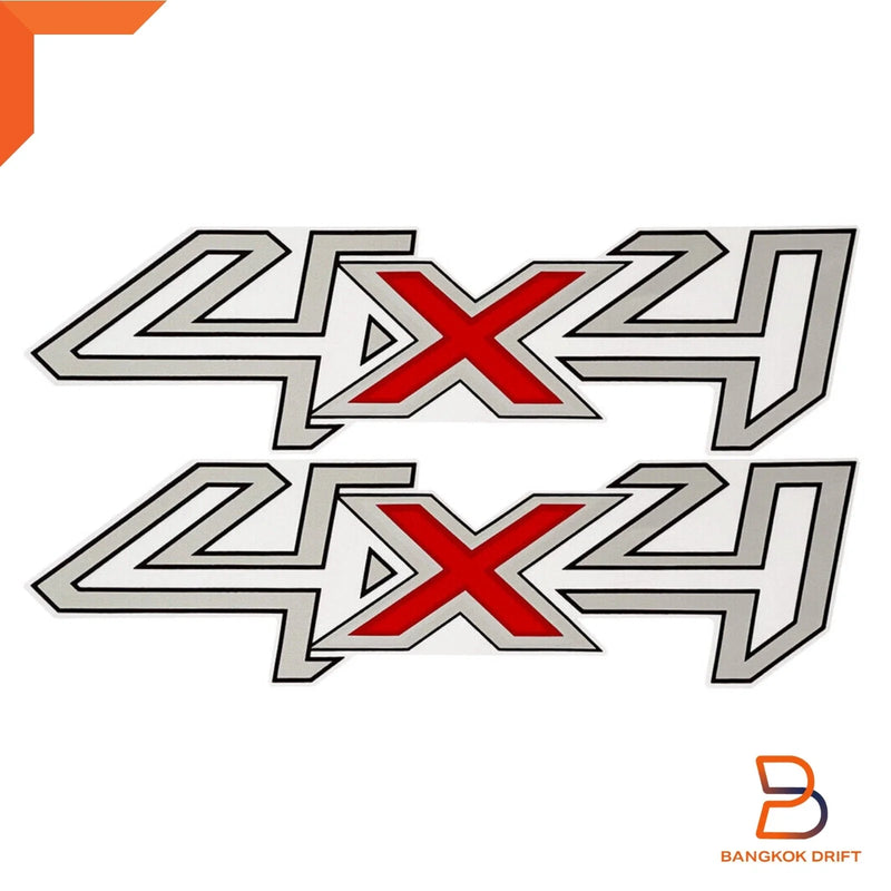 Ford Ranger PJ PK PX T6 Silver 4x4 Rear Tub Side Decals (2006-2023)