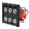 Marine Switch Panel Push Button 6 Gang Splashproof S/S with LED Indicators