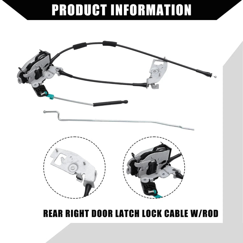 Ford Econoline Van Door Latch with Cable (1992-2014)