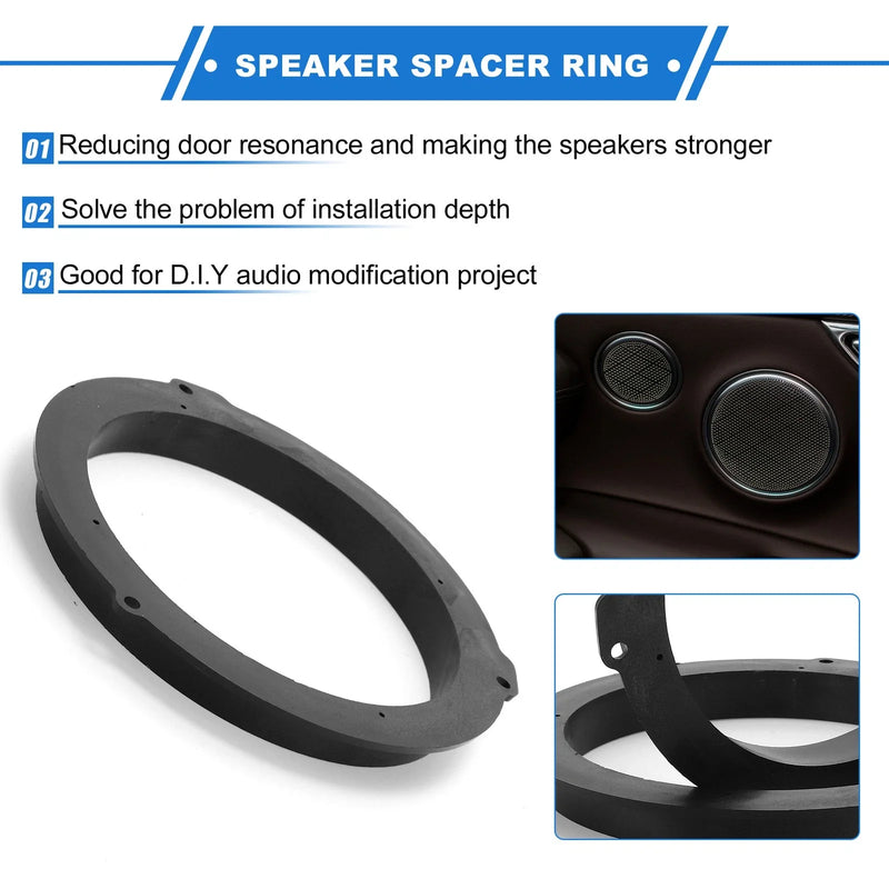 Ford Edge 6.5" Speakers (2015-2023) 2 x Pcs Speaker Spacer Ring Adapter