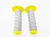 Suzuki RM125 Yellow Grey Diamond Handlebar Grip Set