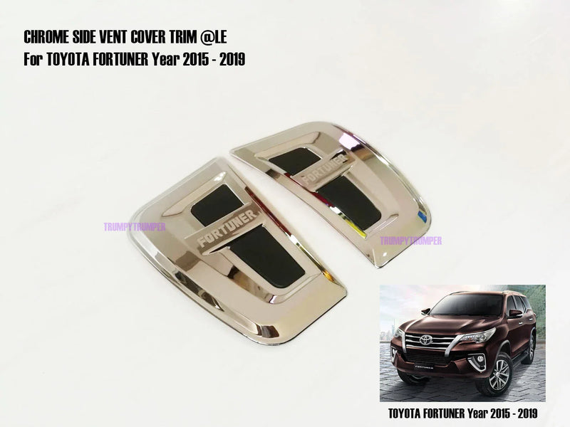 Toyota Fortuner Chrome Side Vent Door Cover Trim (2015-2019)