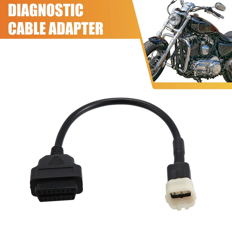 Motorcycle 6-Pin OBDII Diagnostic Cable and Adapter Universal