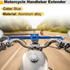 Motorcycle Balance Handle Bar Extender Bracket 1 Set Blue