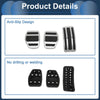 Peugeot 208 (2013-2018) Silver Tone Manual Footrest Pedals Cover Set