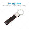 Universal Use Black Metal & PU Leather Key Ring Keychain