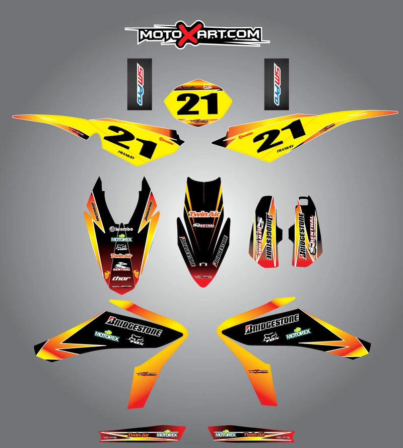 Husqvarna TE 449 511 Custom Graphic Kit SUNRISE (2011-2014)