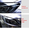 Benz C Class 2017+ Car Smoke Black TPU Headlight Sticker Protect Film Fit