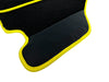 Ferrari F430 with Carbon Fiber & Yellow Trim Black Floor Mats (2004-2009)
