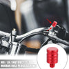 Universal 2 x M8x1.25 Motorcycle Left Side Mirror Hole Plug Cap Screws Red