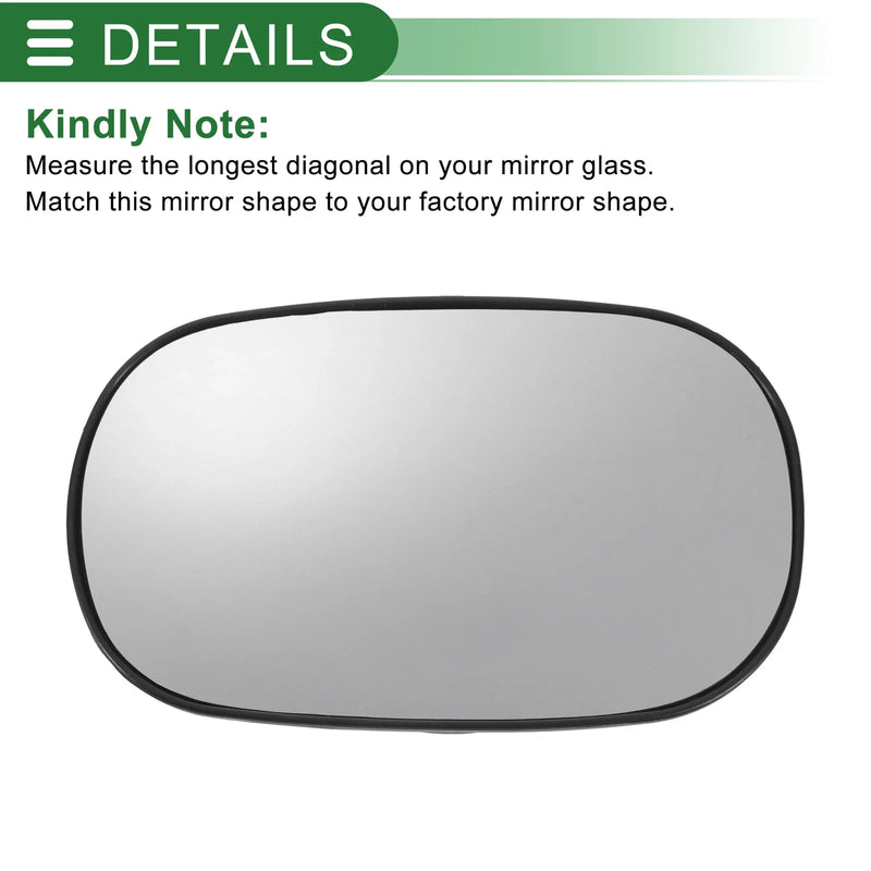 Ford Ka Right Side White Convex Mirror Glass (1996-2008)