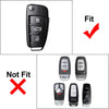 Audi A8 Quattro Black 3-Button Key Fob Case Shell Cover (2006-2010)