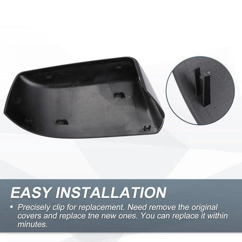 Cadillac Chevrolet GMC Gloss Black Rearview Mirror Cover Cap