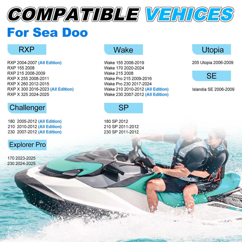 Seadoo GTI RXP GTX spark plug pipe tubes (2004–2013)