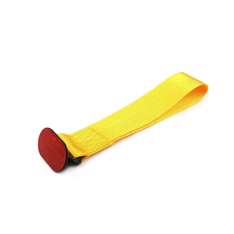 Universal Car Rear / Front Bumper - Yellow Tow Towing Strap Belt Rope