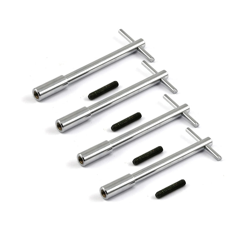 4 x Chrome Valve Cover T-Handle Wing Bolts w/ 1/4-20 x 1" Studs