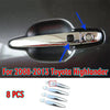Toyota Highlander 8pcs Car Door Side Handle Chrome Cover Trim (2008-2013)