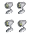 LED Swivel Reading Bunk Light 12V Boat Caravan Cool White On/Off Switch x 4