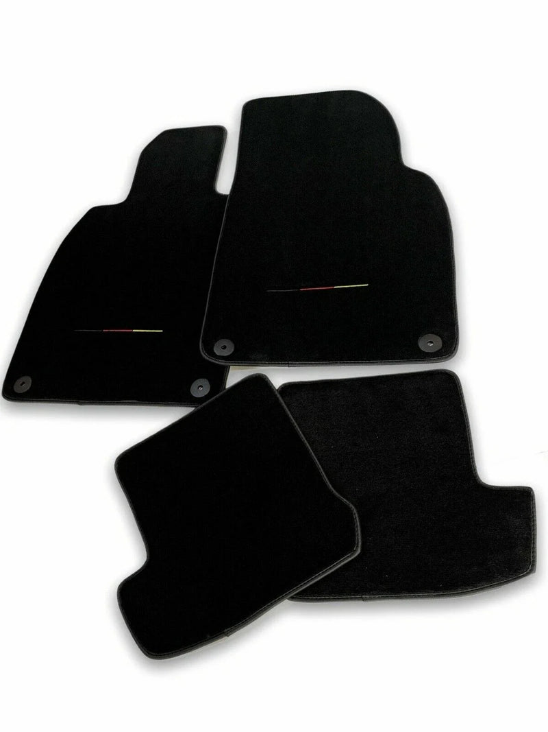 Audi Q3 LHD Carpet Black Germany Flag Floor Mats (2013-2018)
