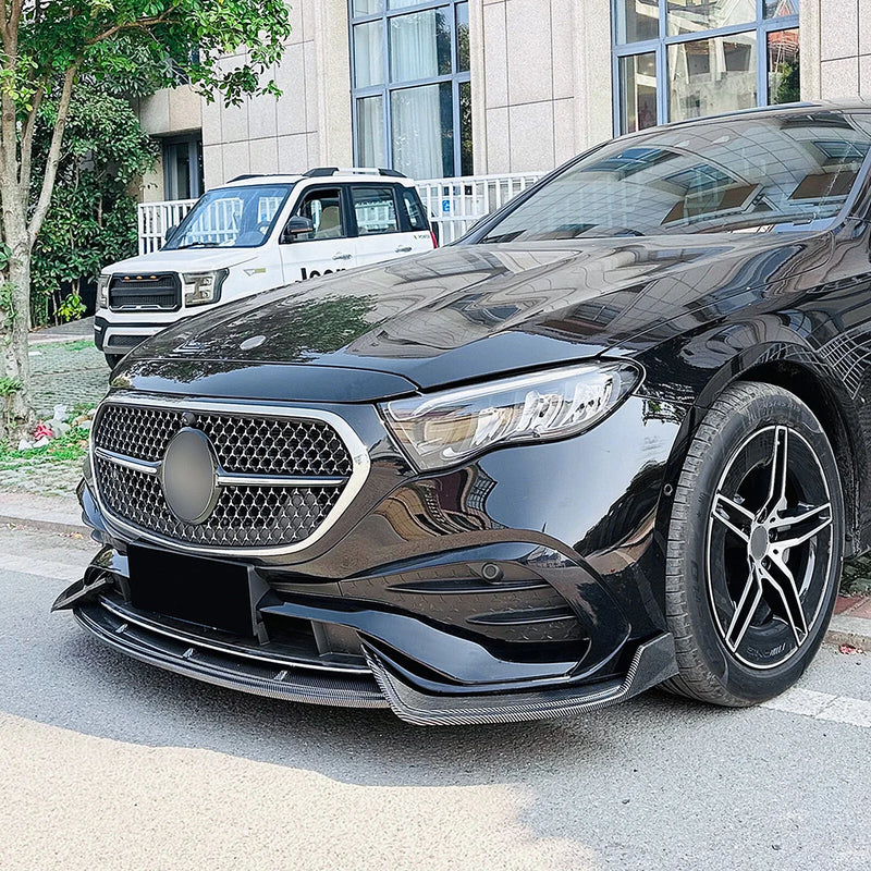 Benz W214 E260 E300 AMG (2024) Carbon 3 x Front Spoiler Lip Splitter Kit