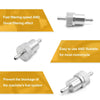 6mm Dia Hose Aluminum Alloy Motorcycle Oil Fuel Filter Cleaner Silver Tone