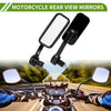 Motorcycle Rear View Mirrors / 1 Set / M8 Square Black Aluminum Plastic
