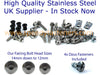 Honda Hurricane Fork Cap Bolts & Dzus Pins
