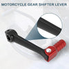 Motorcycle Folding Gear Shifter Lever Pedal Aluminum Alloy Black Red 1 Pcs