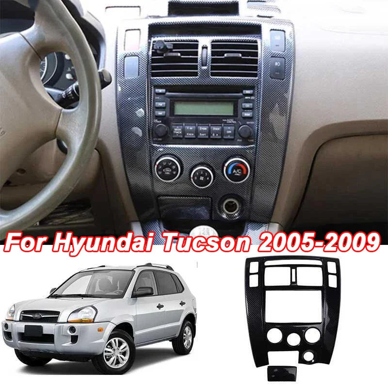 Hyundai Tucson Carbon Fiber Center Console Dashboard Panel (2005–2009)