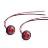 Car Truck Trailer 3/4" Red Round LED Side Marker Lights (2)