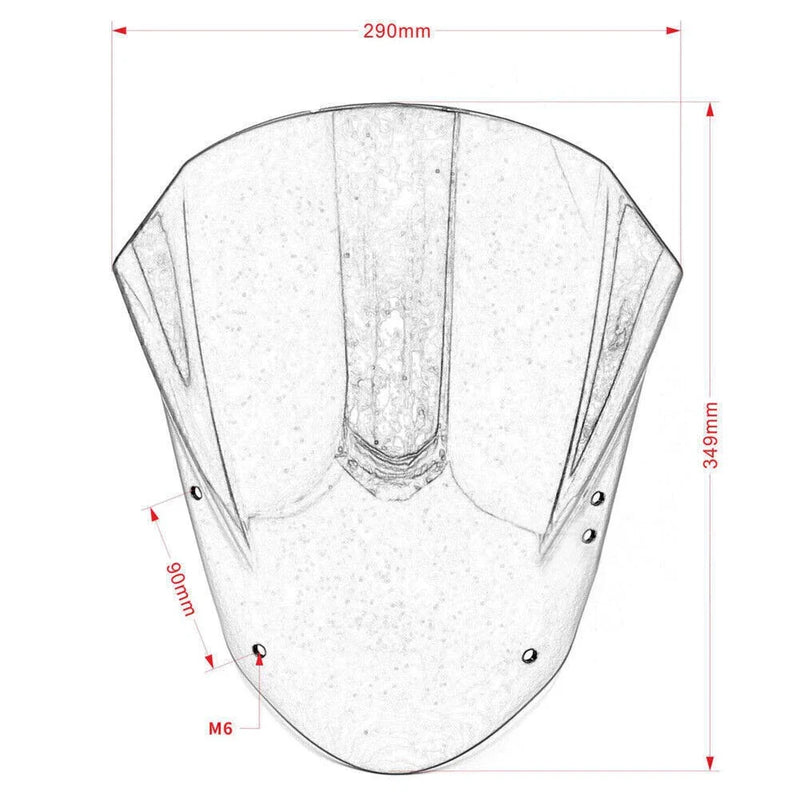 Yamaha MT09 FZ09 Windshield w/ Bolts Bracket (2013-2016)