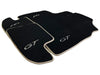 Bentley Continental GT 2012-2017 Black Carpets Beige Trim Floor Mats