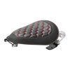 Harley Dyna Street Bob Wide Glide Black Red Driver Solo Seat (2007-2017)