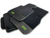 BMW X6 Series G06 Carbon Fiber Leather Green Floor Mats