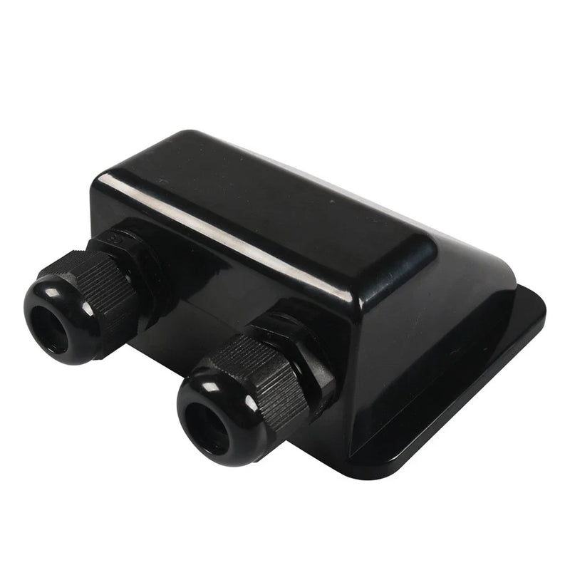 Solar Panel RV Caravan Black Double Wire Cable Entry Gland Box