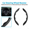 Car Accessories Black Carbon Fiber Steering Wheel Booster Cover