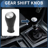 Honda Accord (2003-2008) - Plastic Black Silver Tone 5 Speed Gear Shift Knob