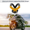 Butterfly-type Open-closed Double Hook Motorcycle Hanging Hook 1 Pc Black Yellow