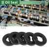 Oil Seal Rotary Shaft Seal NBR Rubber 30x58x12mm Black 5 Pcs