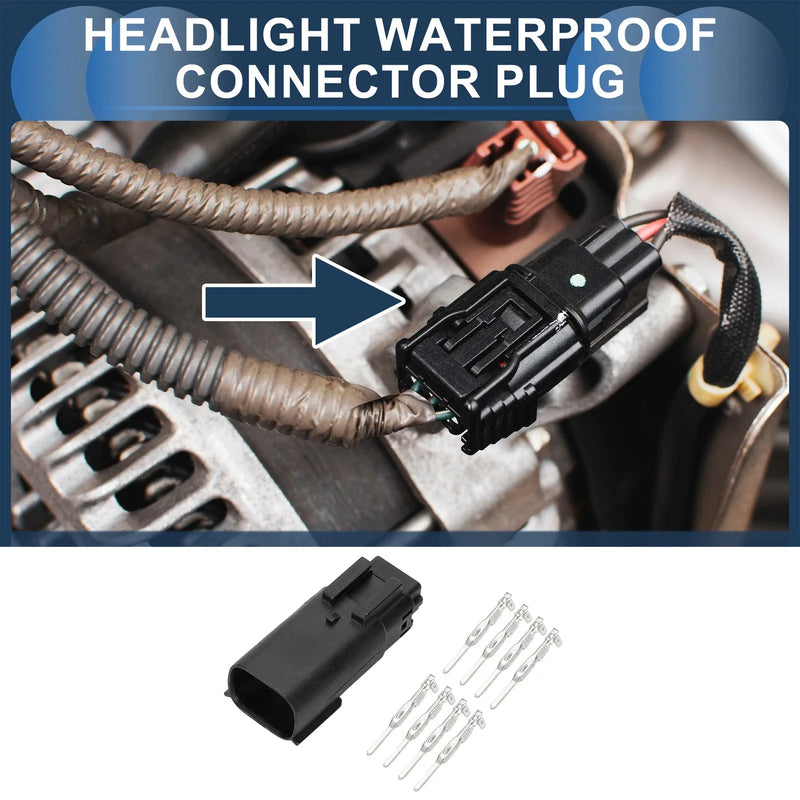 Ford Buick 8 Pin Headlight Waterproof Connector Plug
