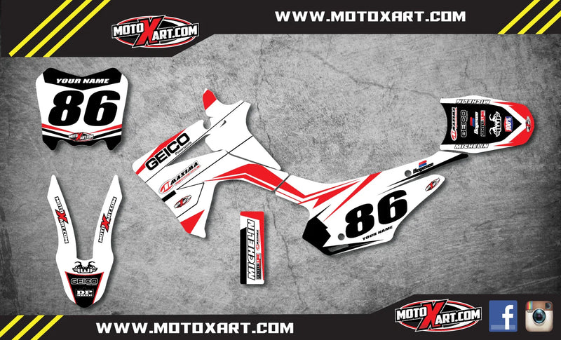 Honda CRF 110 (2013-2018) BATTLE Style Stickers Custom Graphics Full Kit