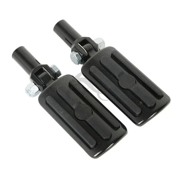 Harley Softail Fatboy Black Rear Passenger Foot Pegs Clevis Mount (2000-2006)