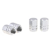 Car, Truck, SUV - Silver 4 x Aluminum Tire Valve Dust Covers