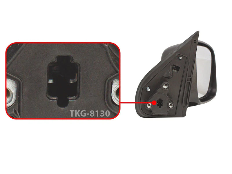 Isuzu D-Max Manual Mirror RH Unpainted (2003-2011)