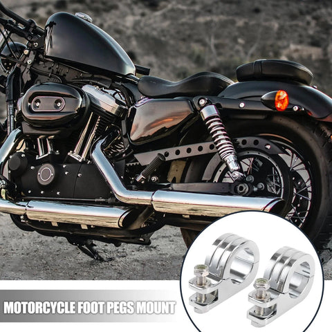 Harley 2 x 1.5in 38mm Clamp Foot Peg Mount Engine Guard Bar