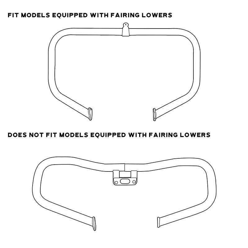 Harley Road King, Street Glide Black Engine Guard Crash Bar (2009-2024)