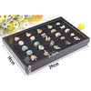 Rings & Earrings Organizer Storage Showcase Velvet Jewelry Display Box